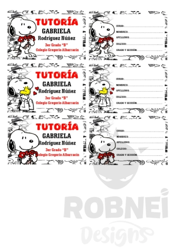 Snoopy Etiqueta